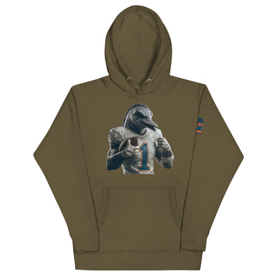 Dolphin 8 M Unisex Hoodie Military Green