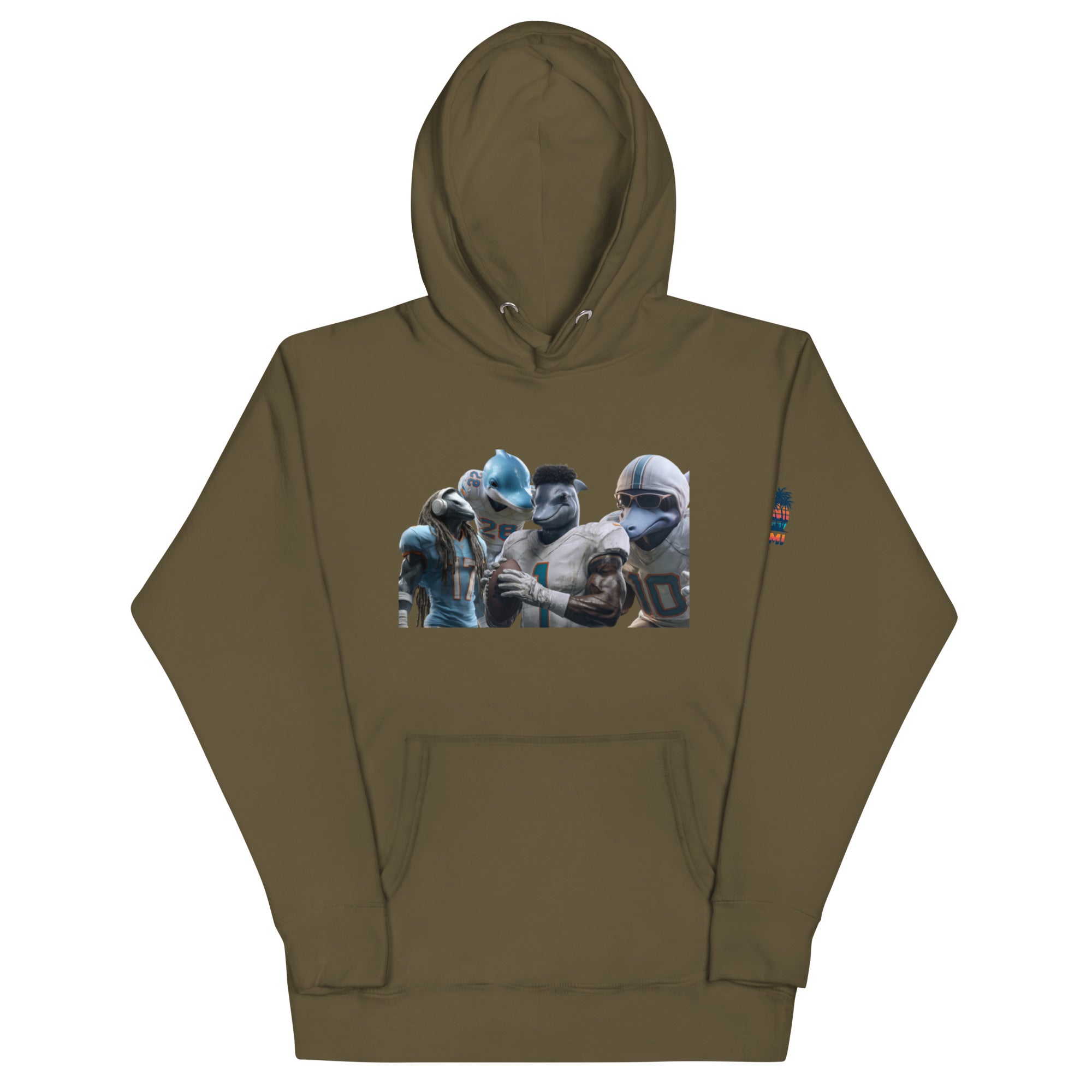 Dolphin 12 M Unisex Hoodie Military Green