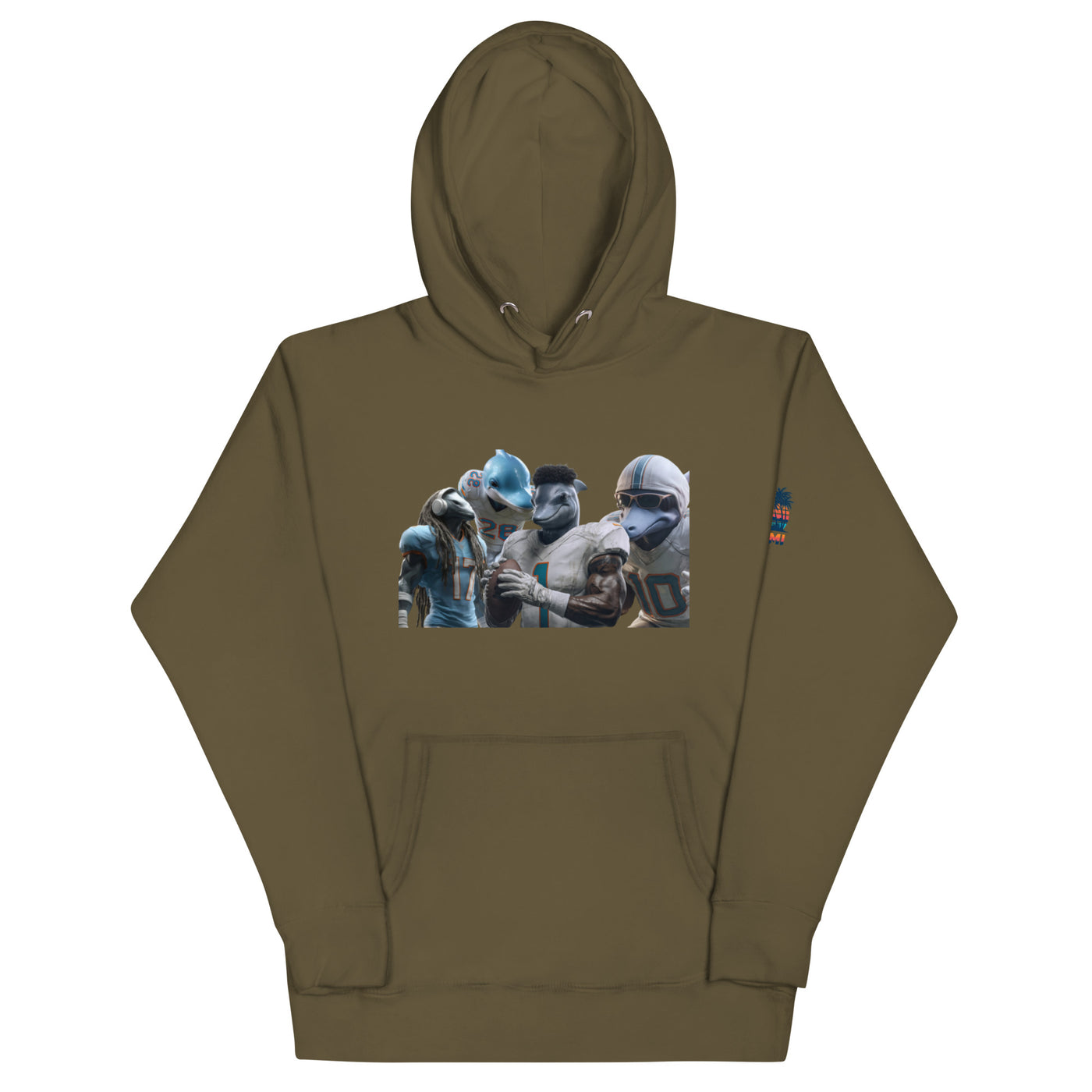 Dolphin 12 M Unisex Hoodie Military Green