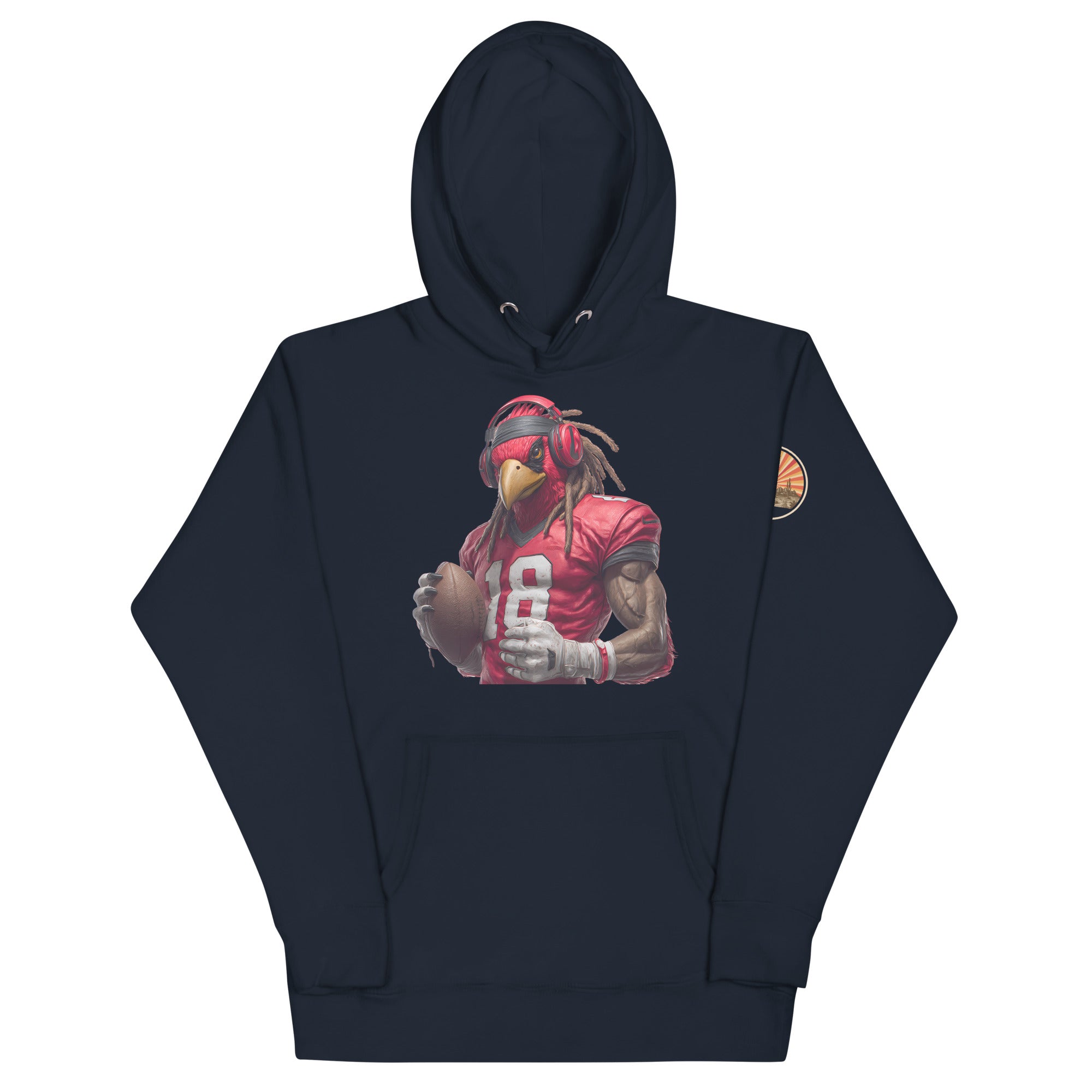 Cardinal 4 Men Unisex Hoodie Navy Blazer