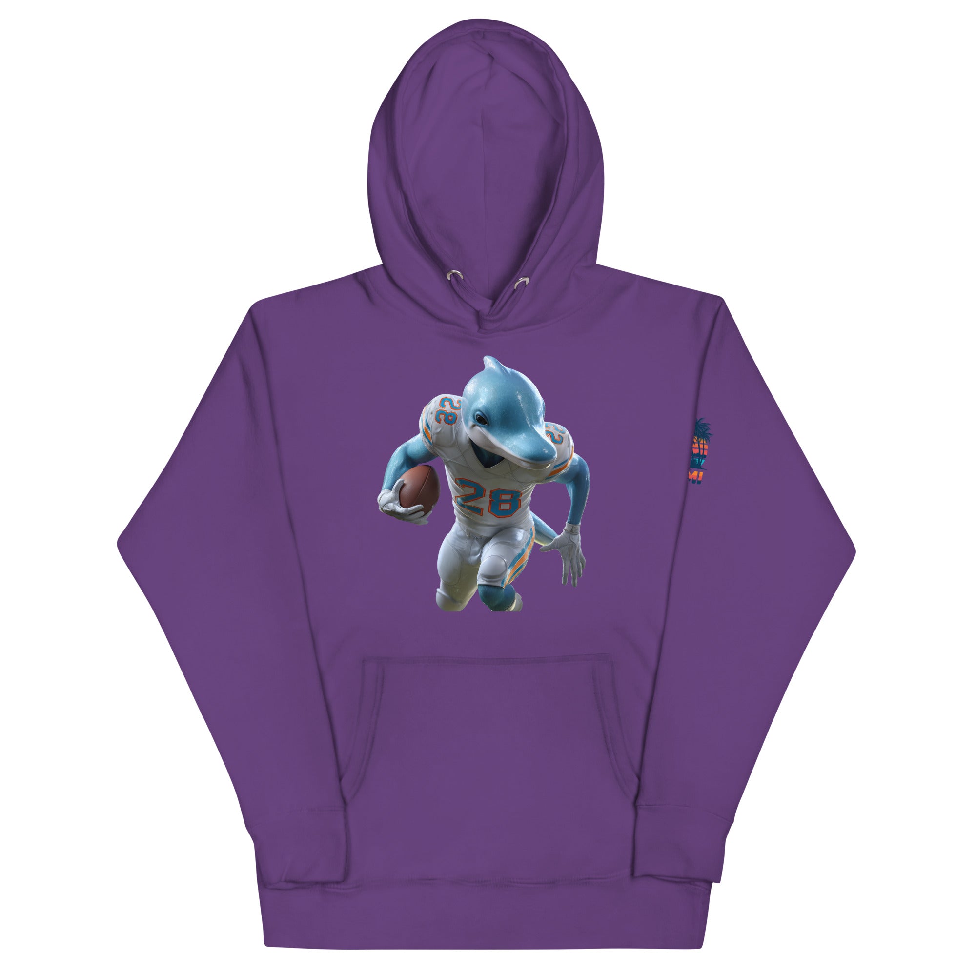 Dolphin 3 M Unisex Hoodie Purple