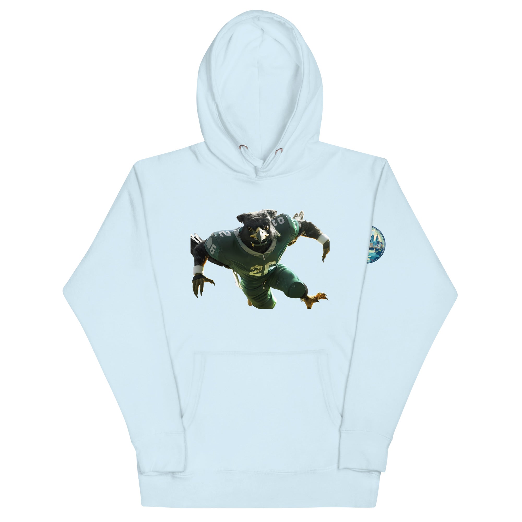 Eagle 3 Men Unisex Hoodie Sky Blue