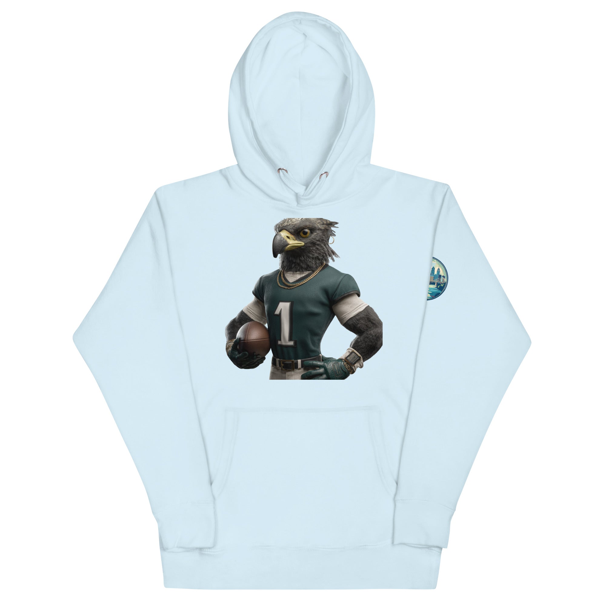 Eagle 4 Men Unisex Hoodie Sky Blue