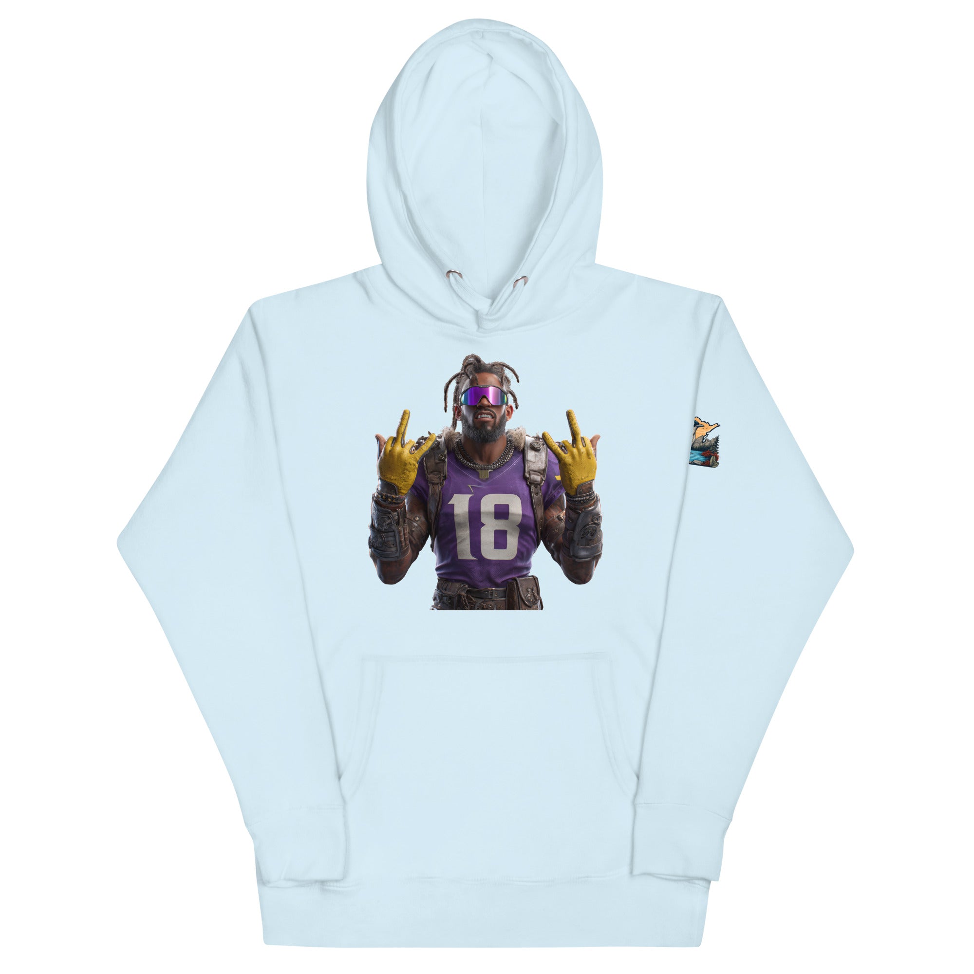 Viking 4 M Unisex Hoodie Sky Blue