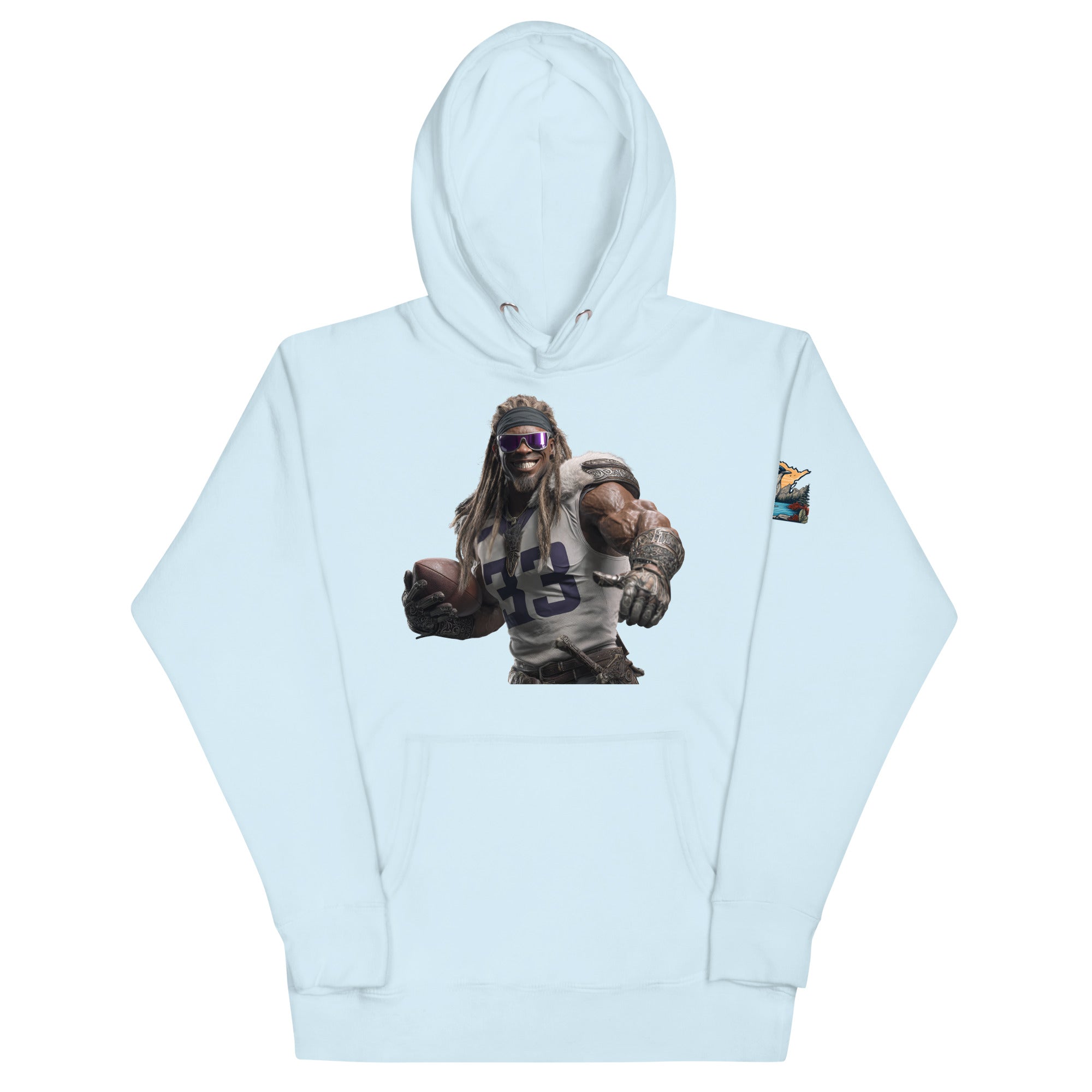 Viking 8 M Unisex Hoodie Sky Blue