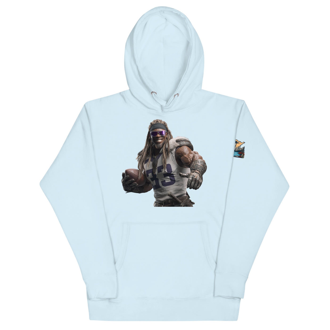 Viking 8 M Unisex Hoodie Sky Blue