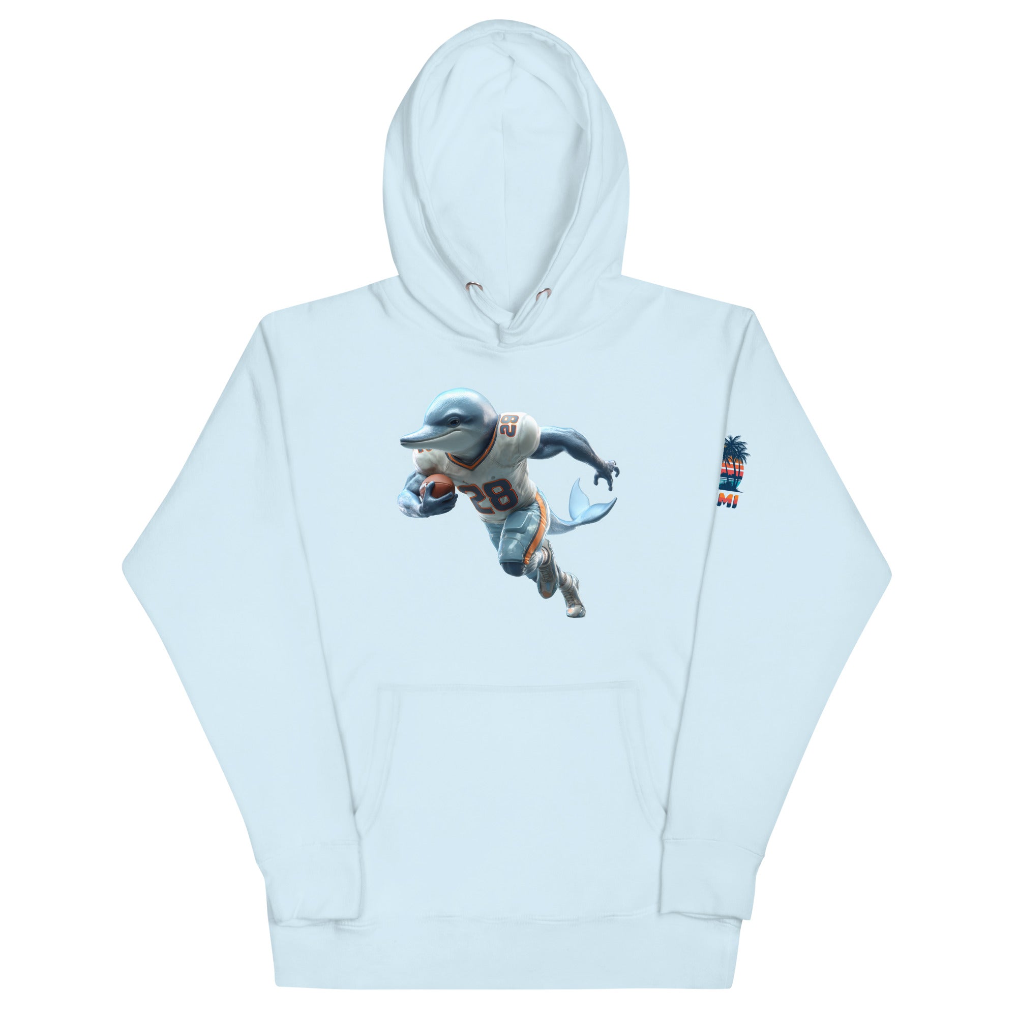 Dolphin 2 M Unisex Hoodie Sky Blue