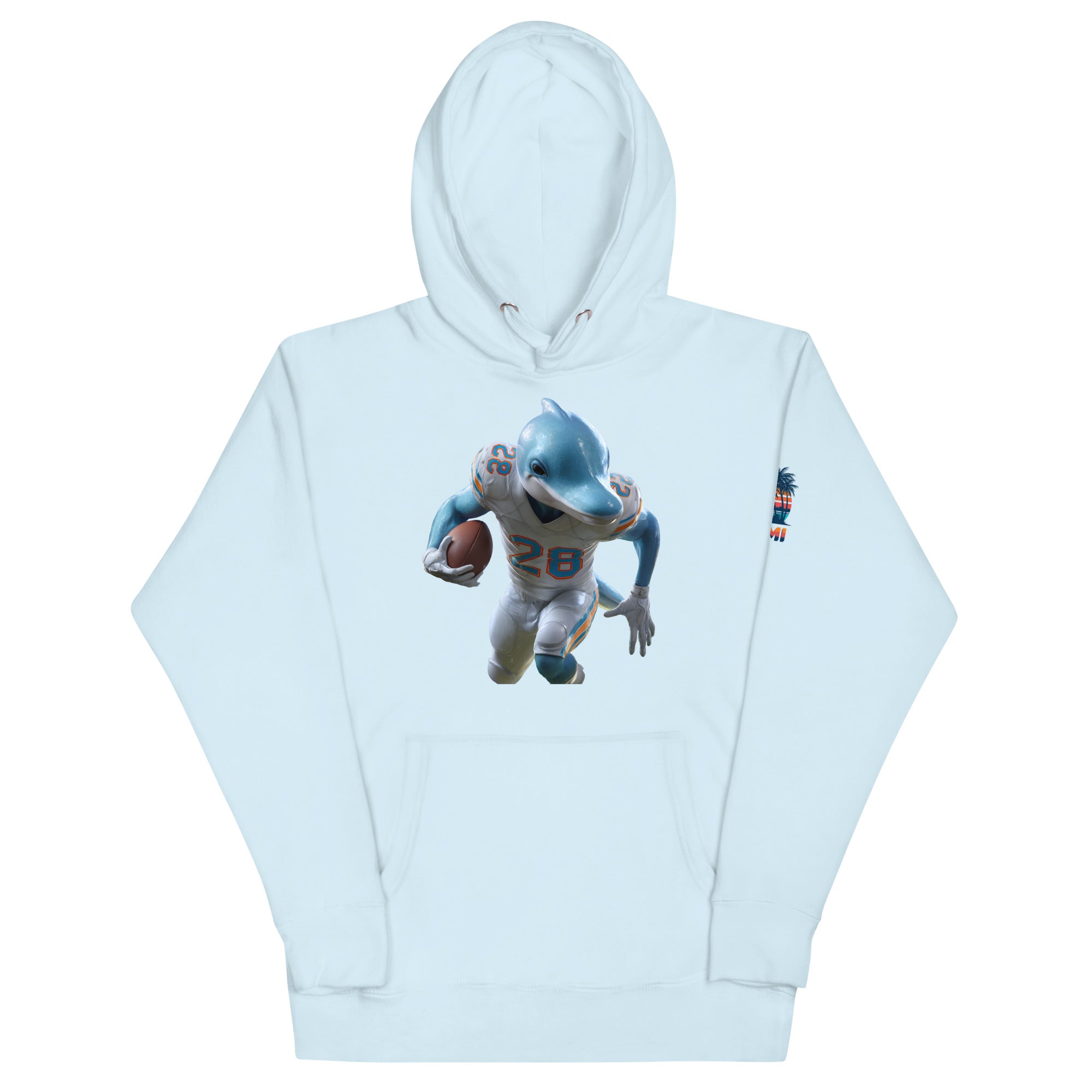 Dolphin 3 M Unisex Hoodie Sky Blue