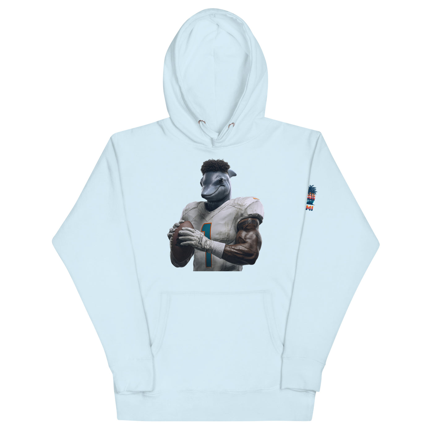 Dolphin 7 M Unisex Hoodie Sky Blue