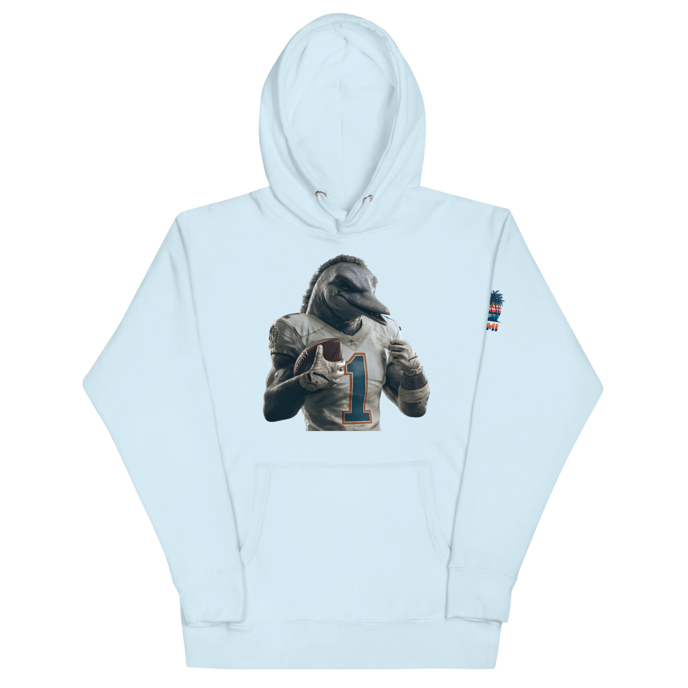 Dolphin 8 M Unisex Hoodie Sky Blue