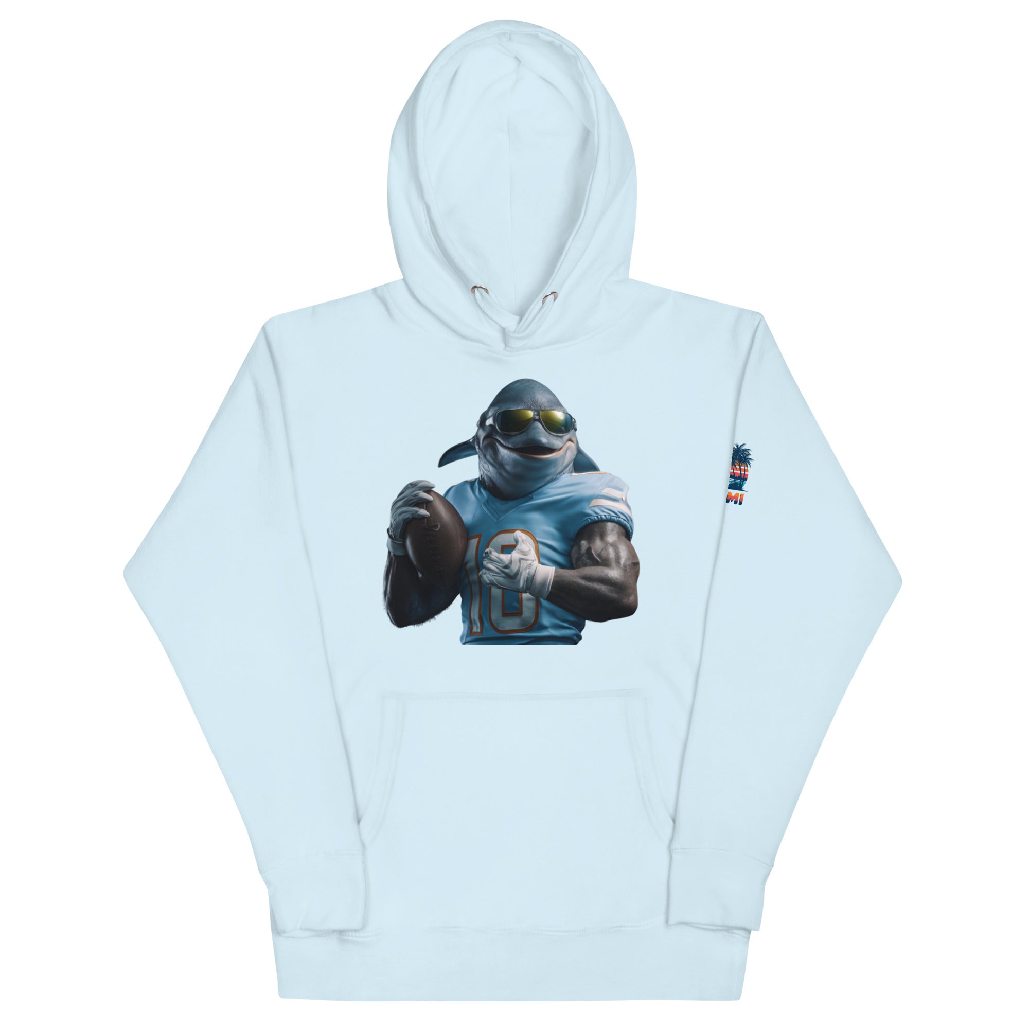 Dolphin 10 M Unisex Hoodie Sky Blue
