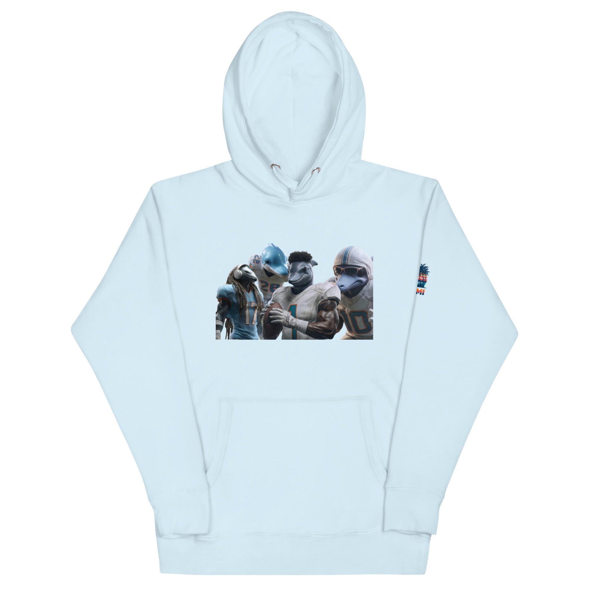 Dolphin 12 M Unisex Hoodie Sky Blue
