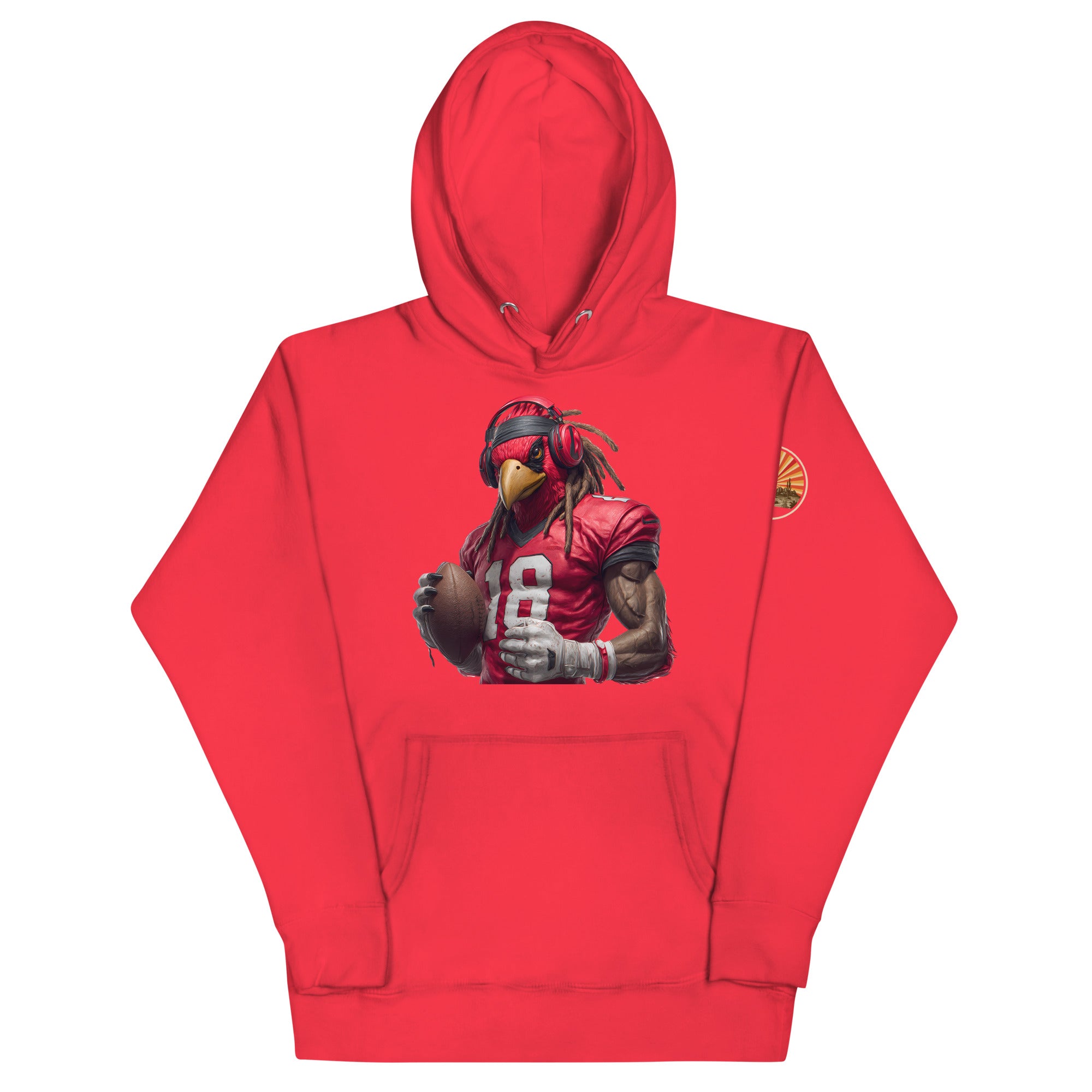 Cardinal 4 Men Unisex Hoodie Team Red