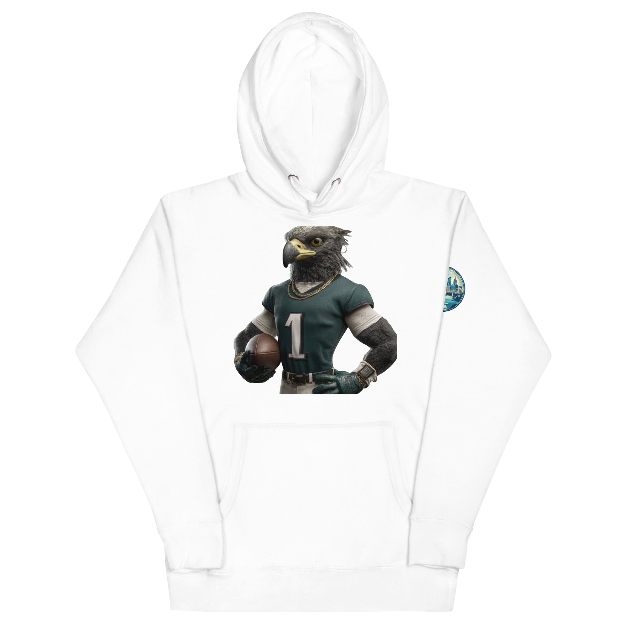 Eagle 4 Men Unisex Hoodie White