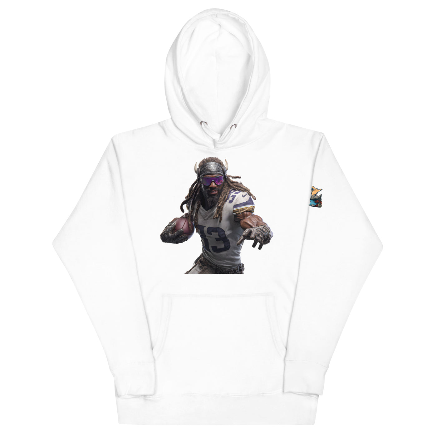 Viking 3 M Unisex Hoodie White