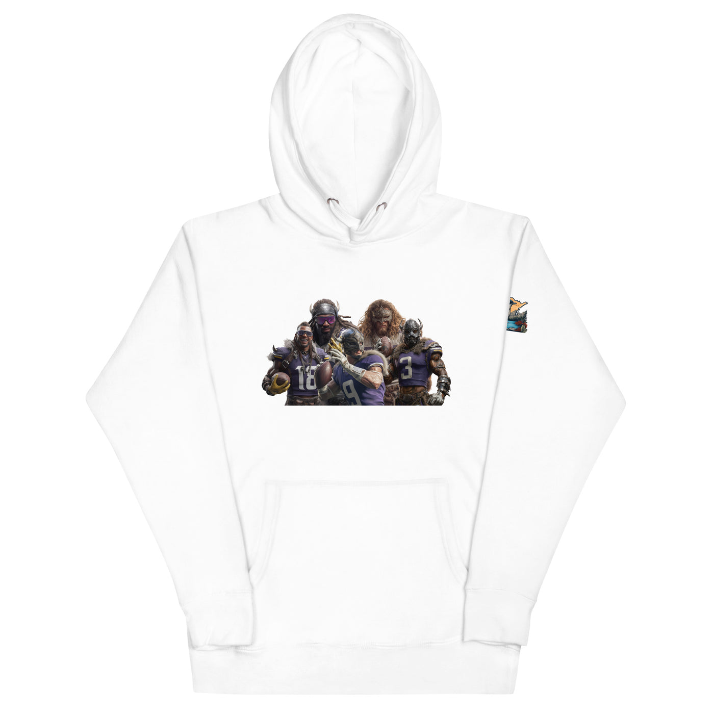 Viking 11 M Unisex Hoodie White