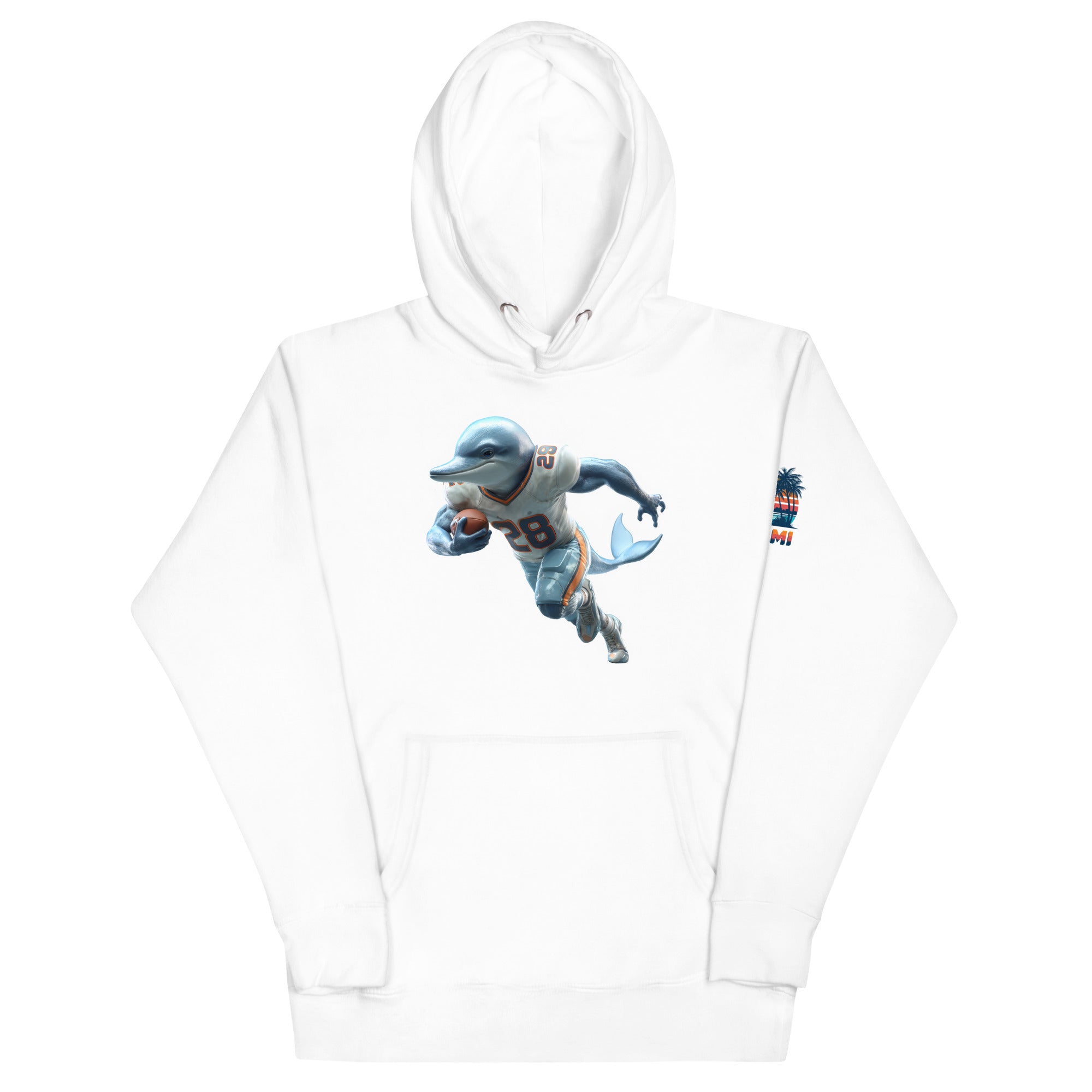 Dolphin 2 M Unisex Hoodie White