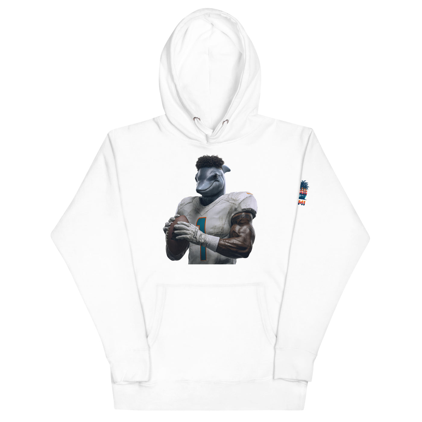 Dolphin 7 M Unisex Hoodie White