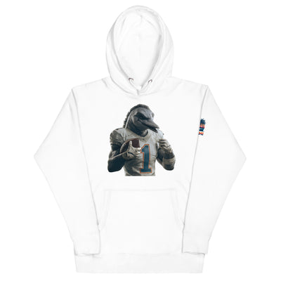 Dolphin 8 M Unisex Hoodie White