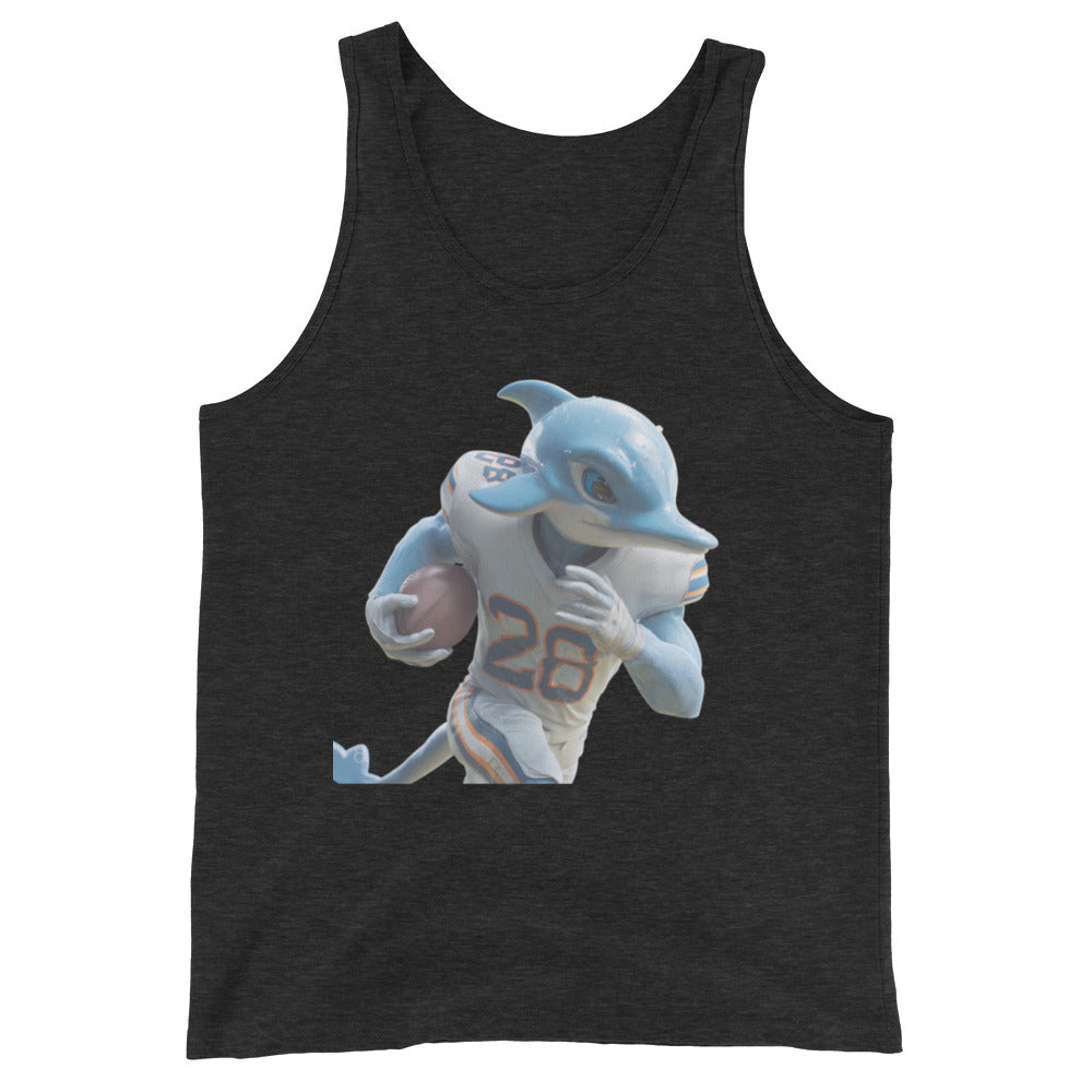 Dolphin 1 M Men's Tank Top Charcoal-Black Triblend