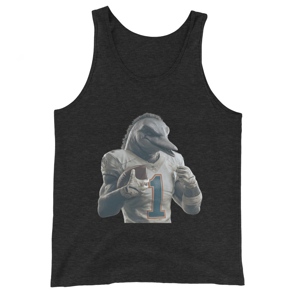 Dolphin 8 M Men's Tank Top Charcoal-Black Triblend