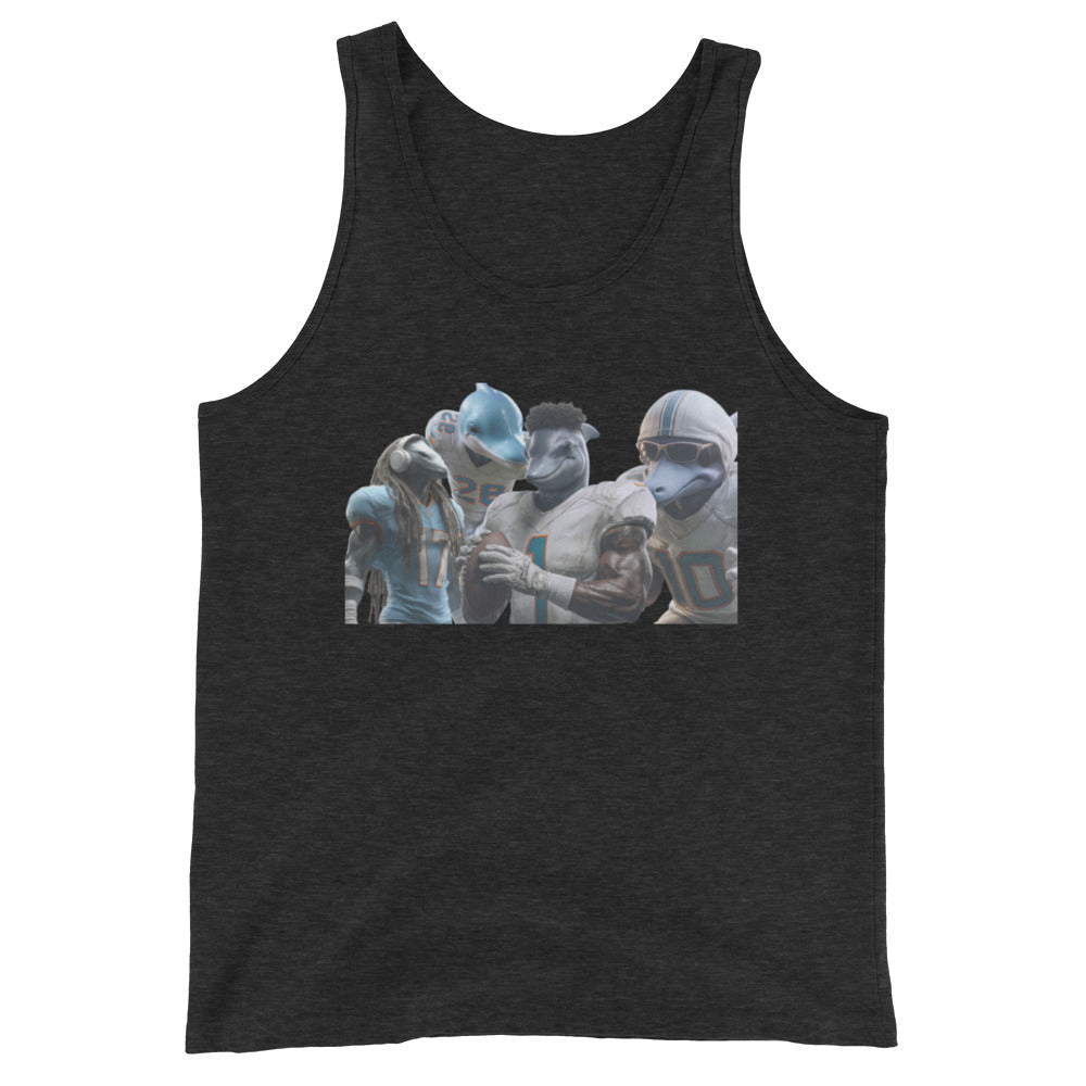 Dolphin 12 M Men's Tank Top Charcoal-Black Triblend