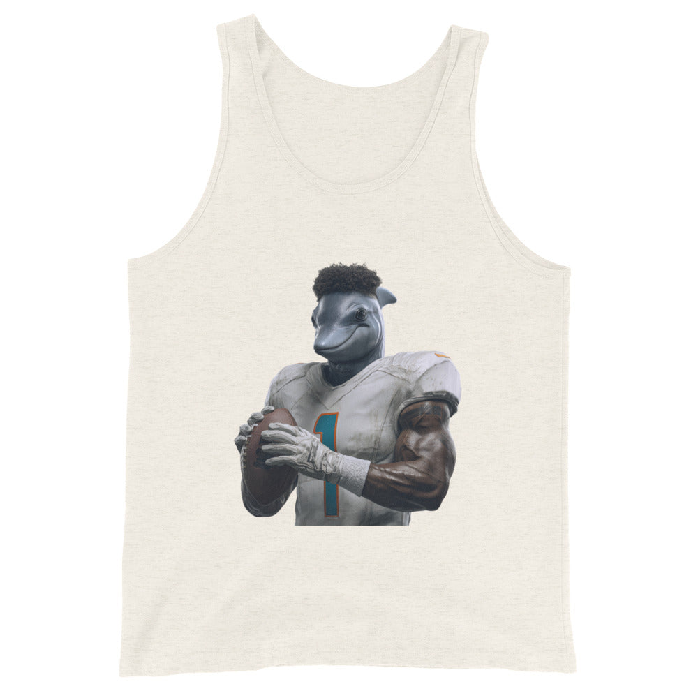 Dolphin 7 M Men's Tank Top Oatmeal Triblend