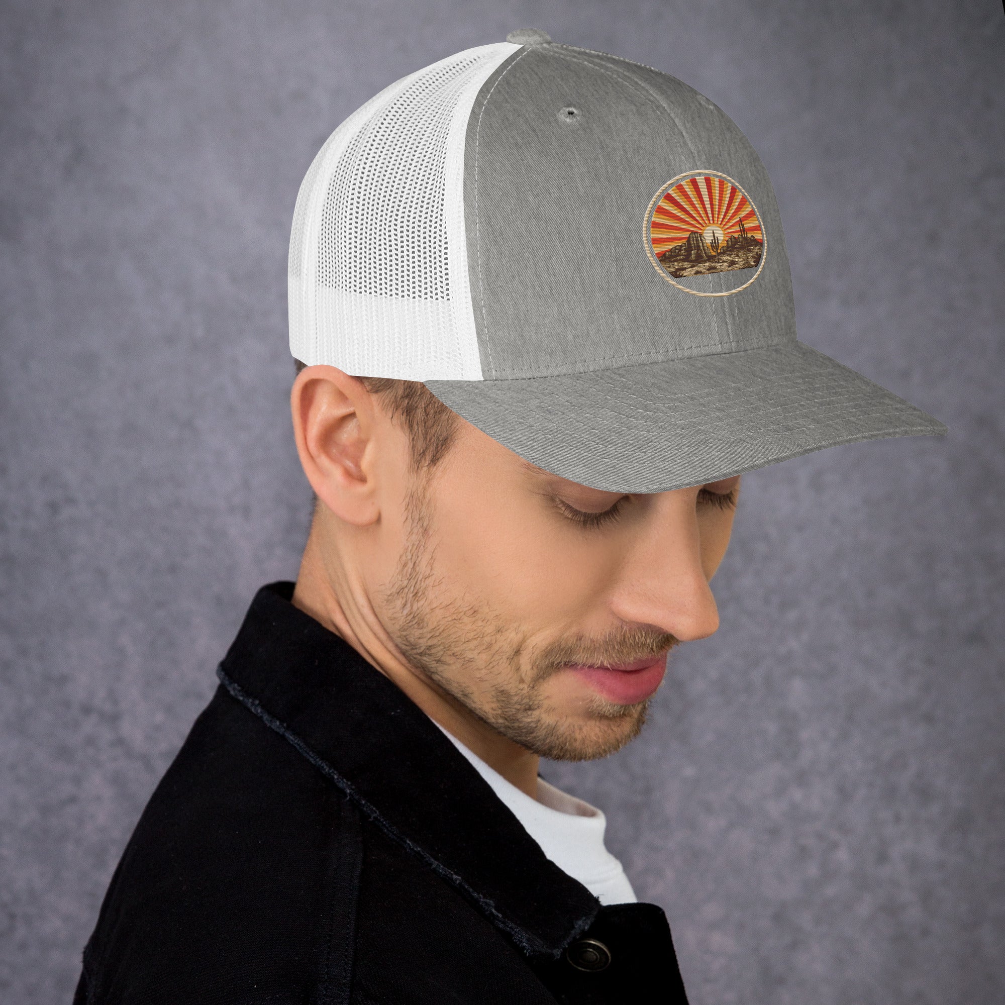 AZ Trucker Cap Heather Grey White