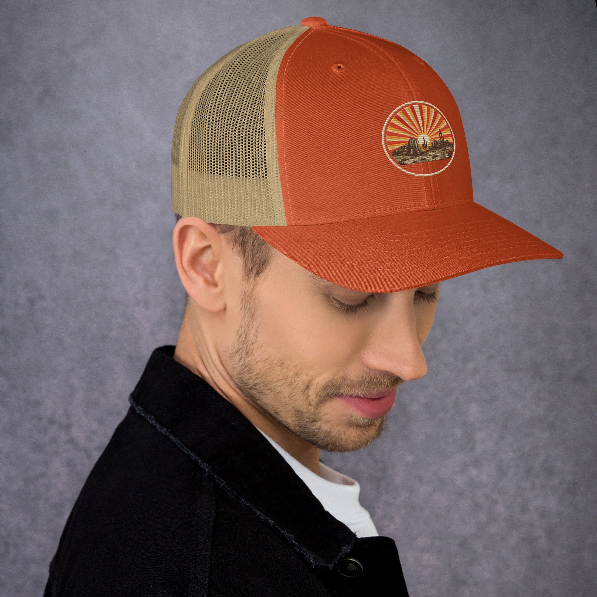 AZ Trucker Cap Rustic Orange Khaki