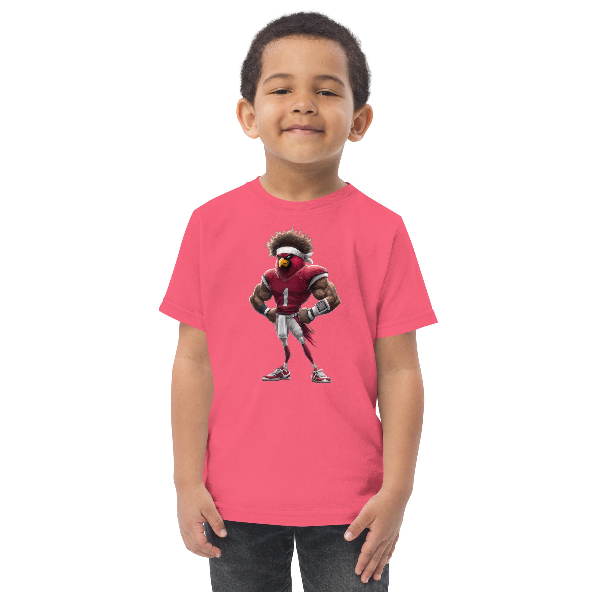 Cardinal 1 Kids Toddler jersey t-shirt Hot Pink