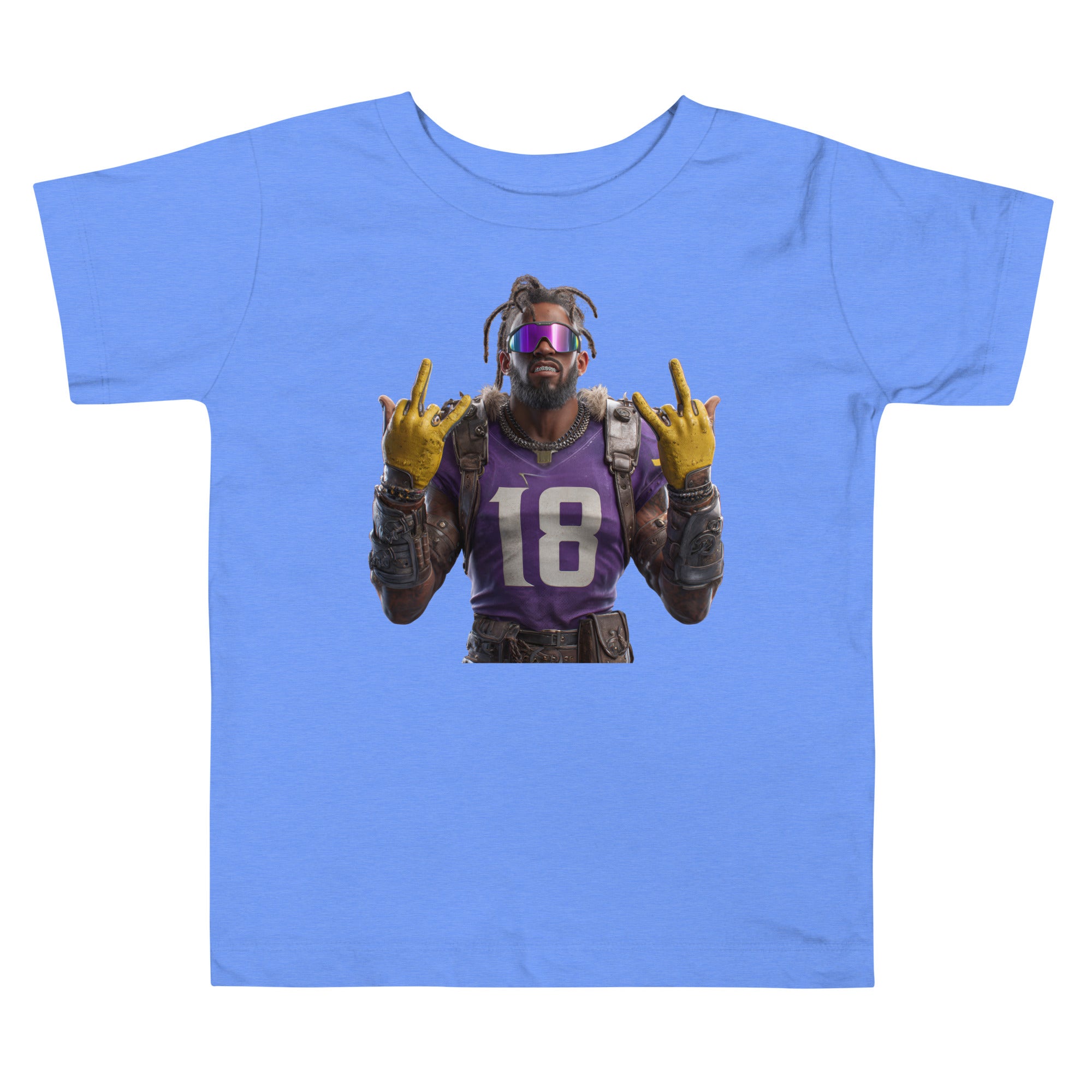 Viking 4 K Toddler Short Sleeve Tee Heather Columbia Blue