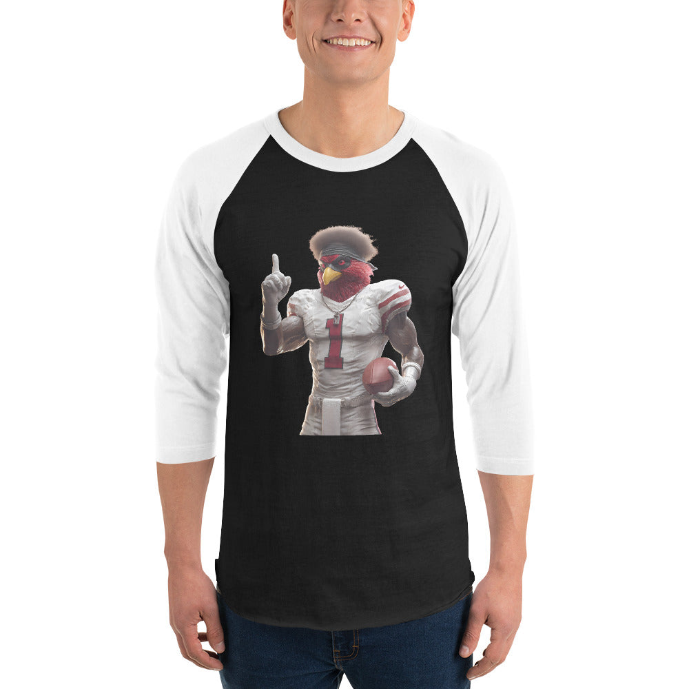 Cardinal 5 Men 3/4 sleeve raglan shirt Black White