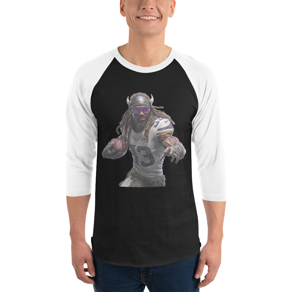 Viking 3 M 3/4 sleeve raglan shirt Black White