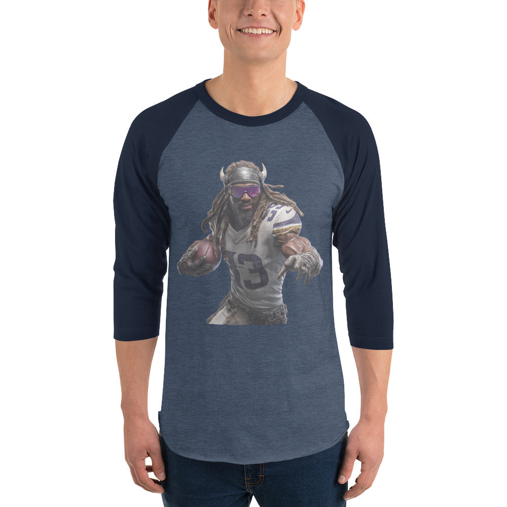 Viking 3 M 3/4 sleeve raglan shirt Heather Denim Navy