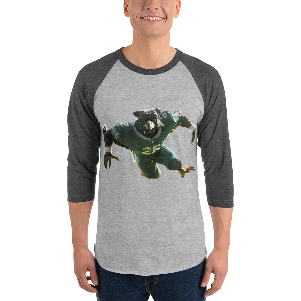 Eagle 3 Men 3/4 sleeve raglan shirt Heather Grey Heather Charcoal