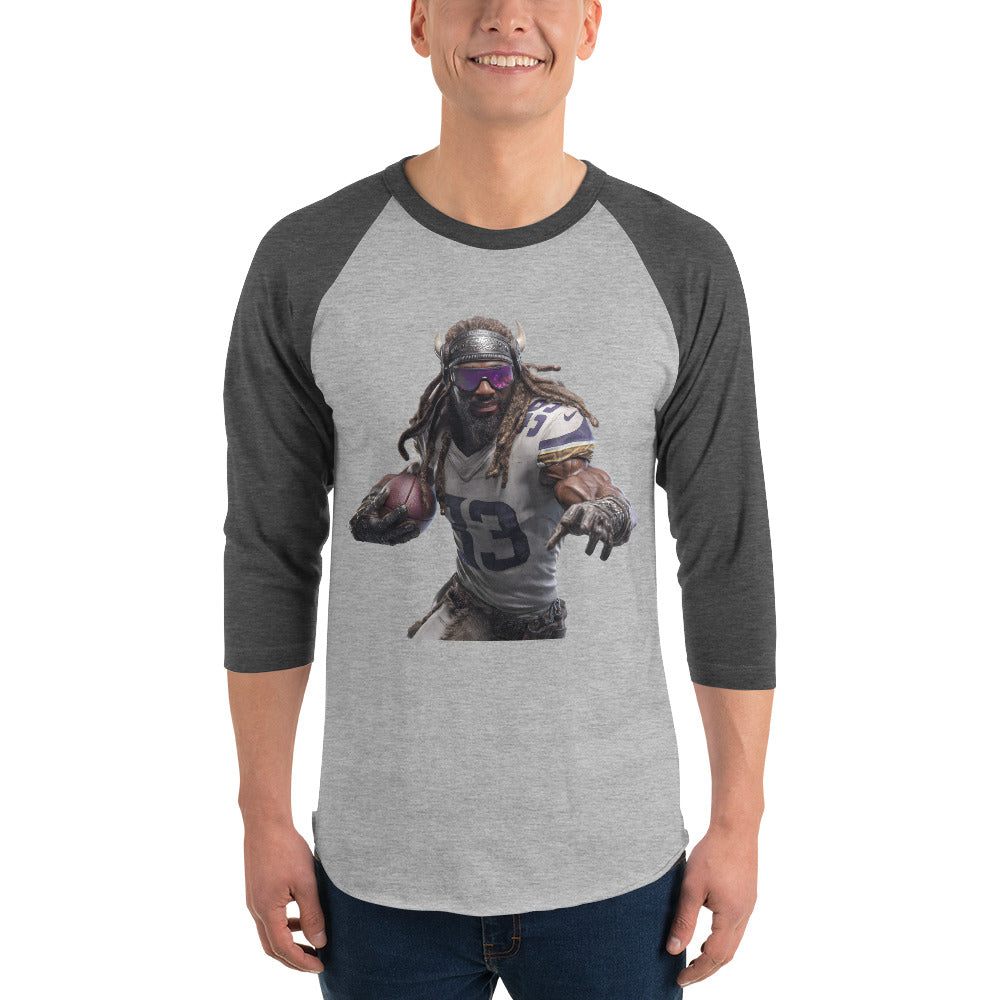 Viking 3 M 3/4 sleeve raglan shirt Heather Grey Heather Charcoal