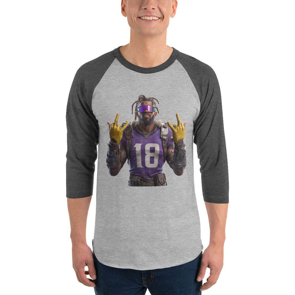 Viking 4 M 3/4 sleeve raglan shirt Heather Grey Heather Charcoal
