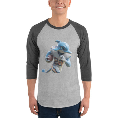 Dolphin 1 M 3/4 sleeve raglan shirt Heather Grey Heather Charcoal