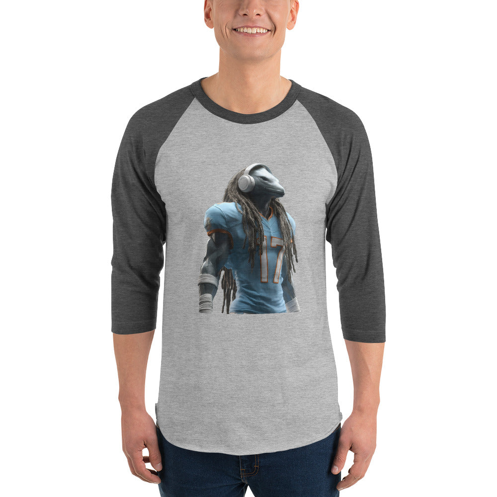Dolphin 6 M 3/4 sleeve raglan shirt Heather Grey Heather Charcoal