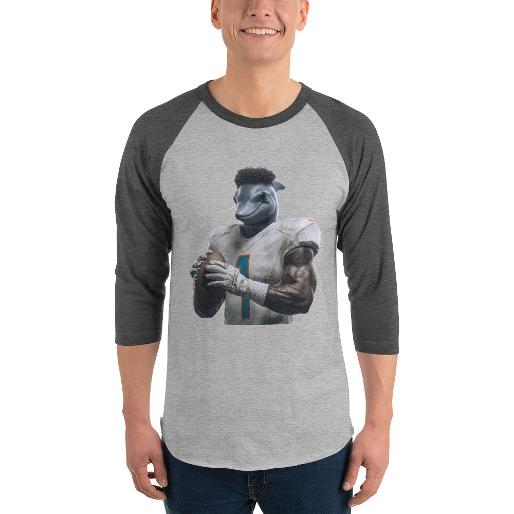 Dolphin 7 m 3/4 sleeve raglan shirt Heather Grey Heather Charcoal