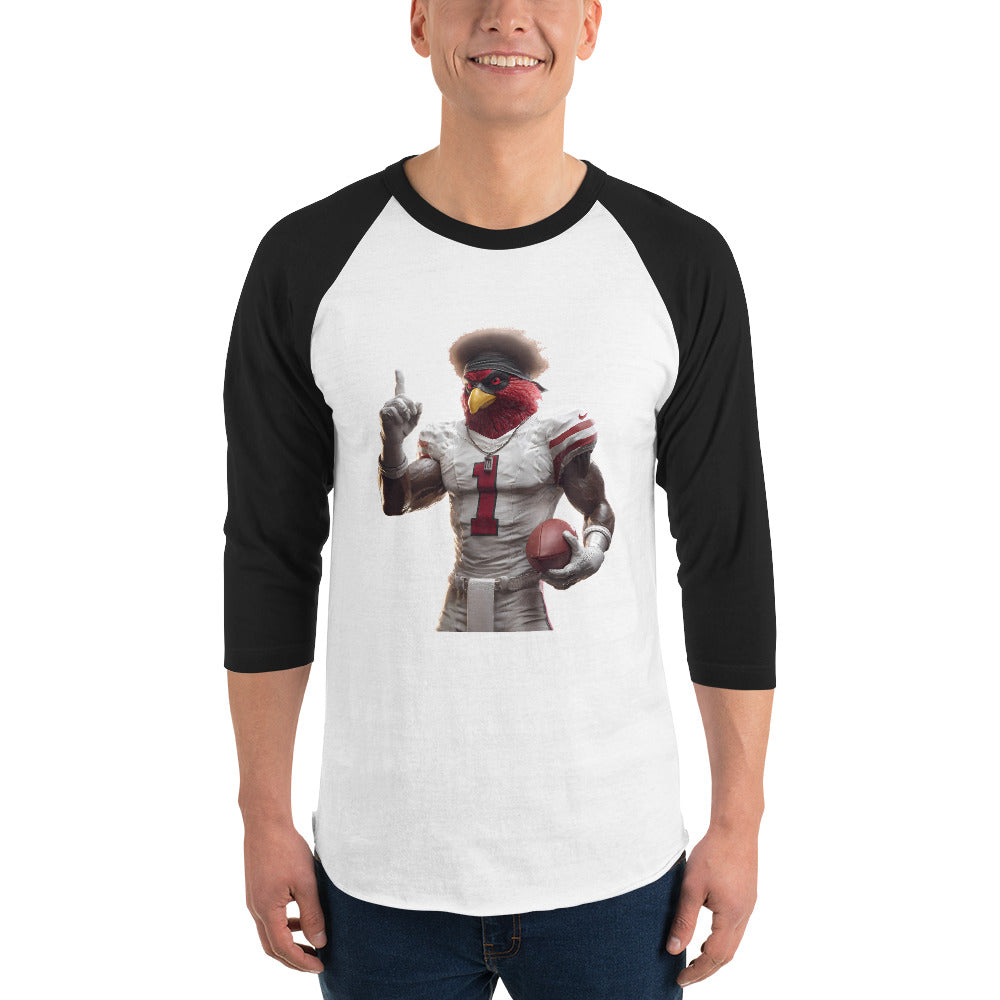 Cardinal 5 Men 3/4 sleeve raglan shirt White Black