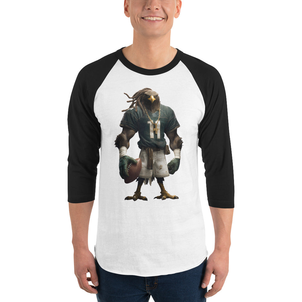 Eagle 7 M 3/4 sleeve raglan shirt White Black