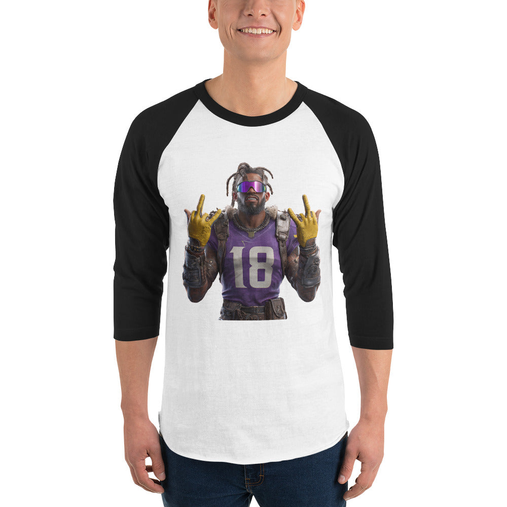 Viking 4 M 3/4 sleeve raglan shirt White Black