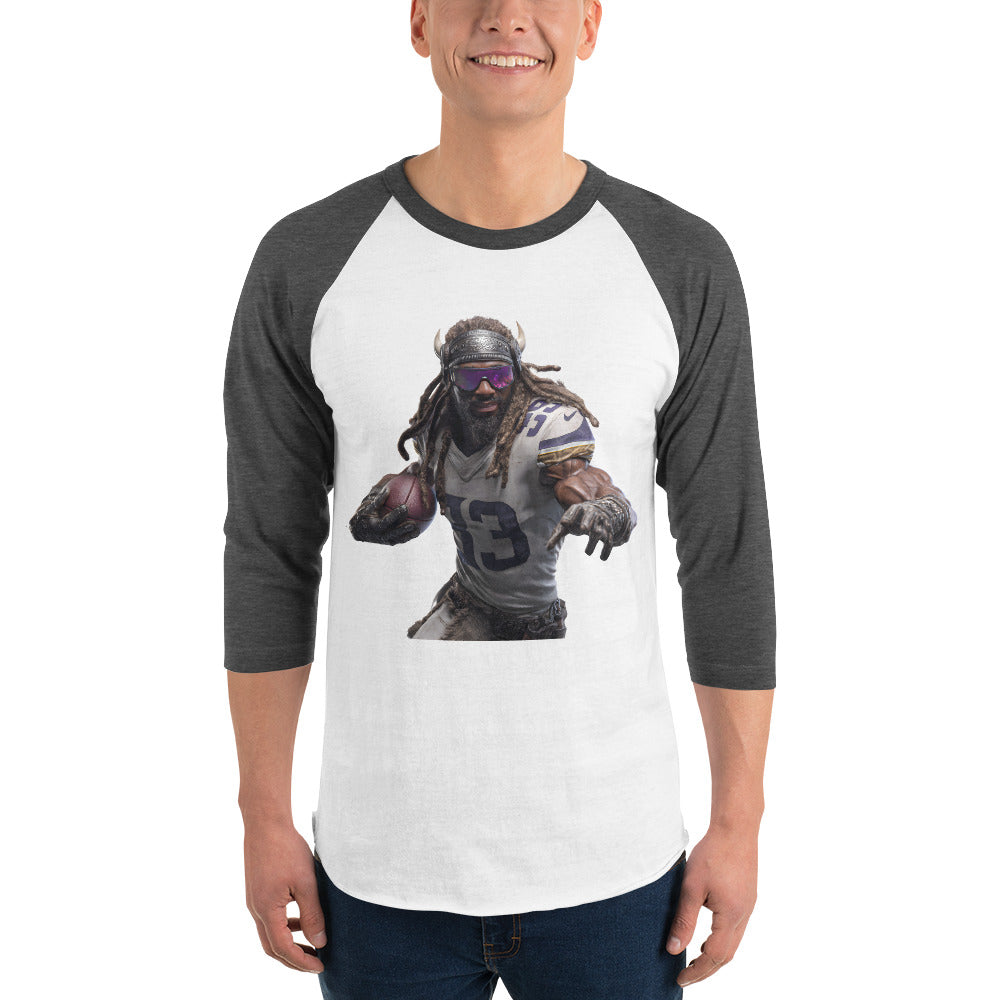 Viking 3 M 3/4 sleeve raglan shirt White Heather Charcoal