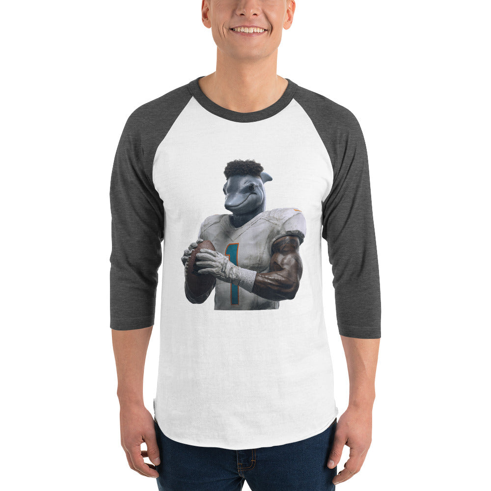 Dolphin 7 m 3/4 sleeve raglan shirt White Heather Charcoal