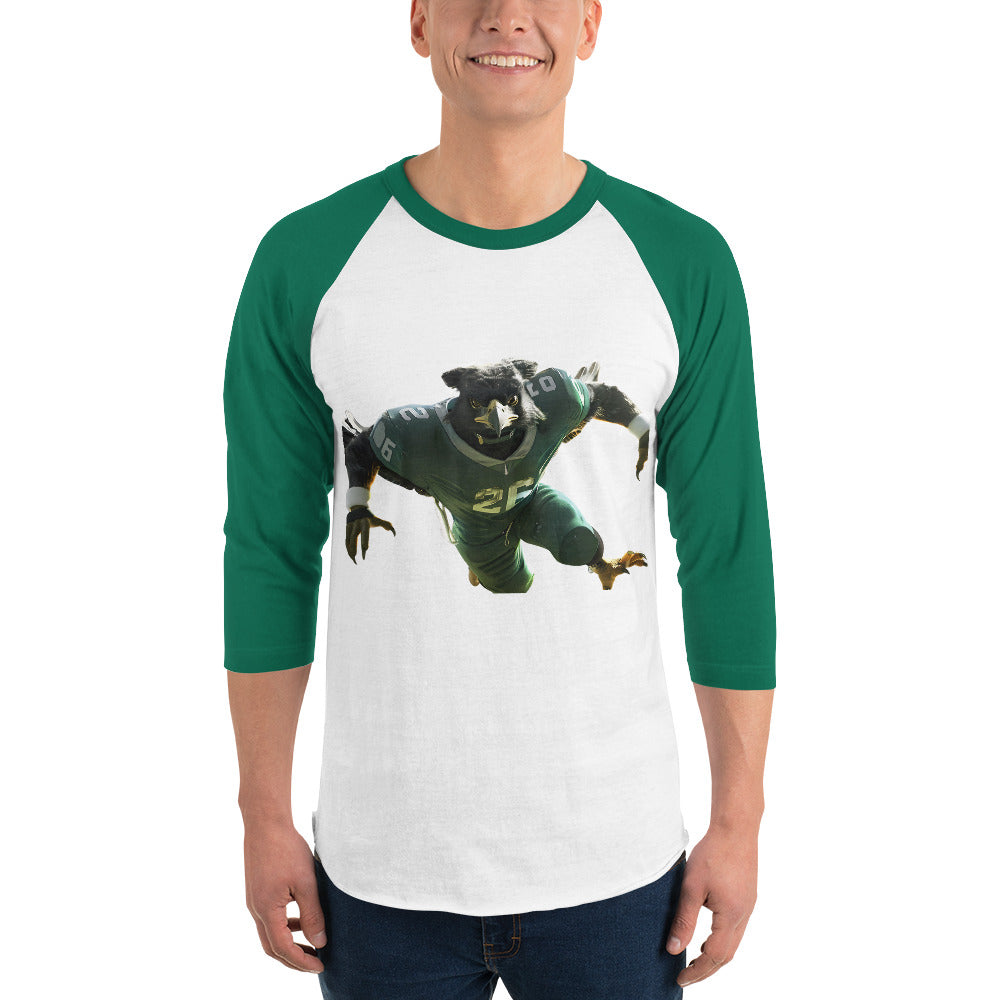 Eagle 3 Men 3/4 sleeve raglan shirt White Kelly