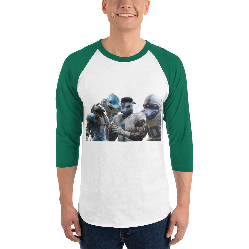 Dolphin 12 M 3/4 sleeve raglan shirt White Kelly