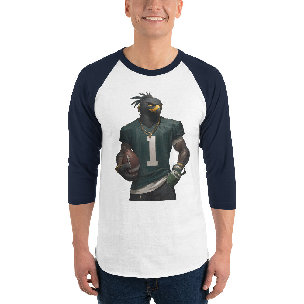 Eagle 6 M 3/4 sleeve raglan shirt White Navy
