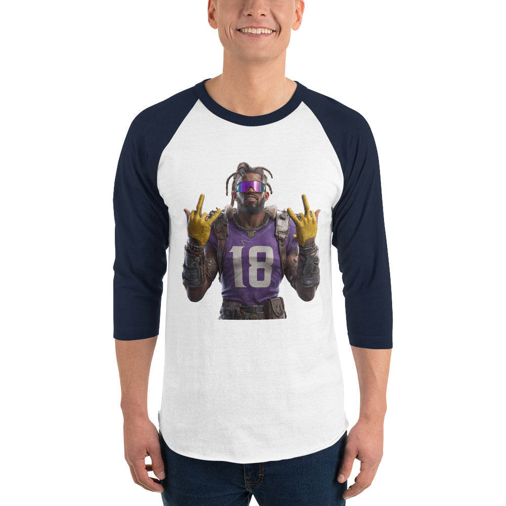 Viking 4 M 3/4 sleeve raglan shirt White Navy