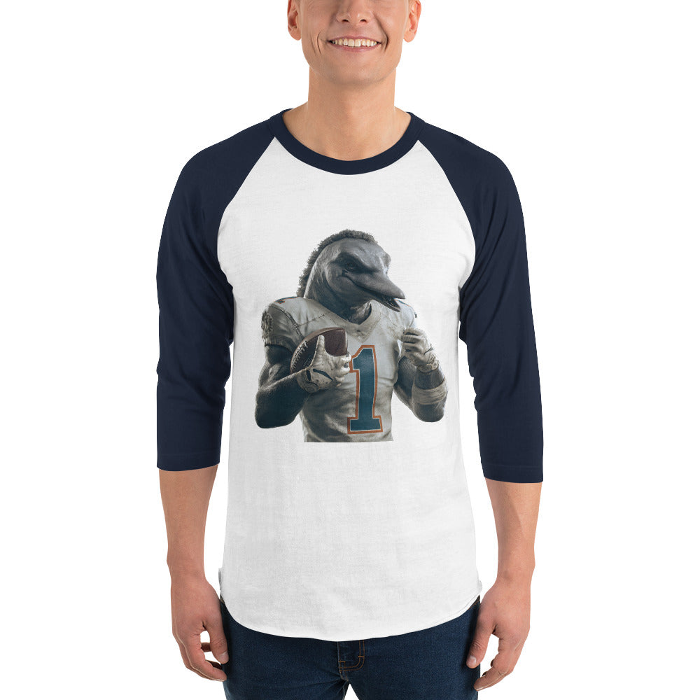 Dolphin 8 M 3/4 sleeve raglan shirt White Navy